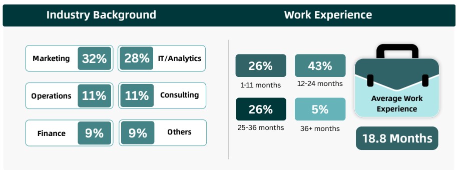 IIM Rohtak MBA work experience Profile 2024-26