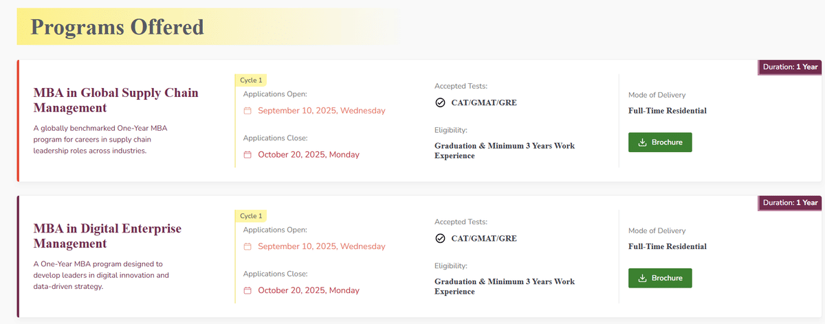 What Programs are Offered in the One-Year MBA at IIM Udaipur?