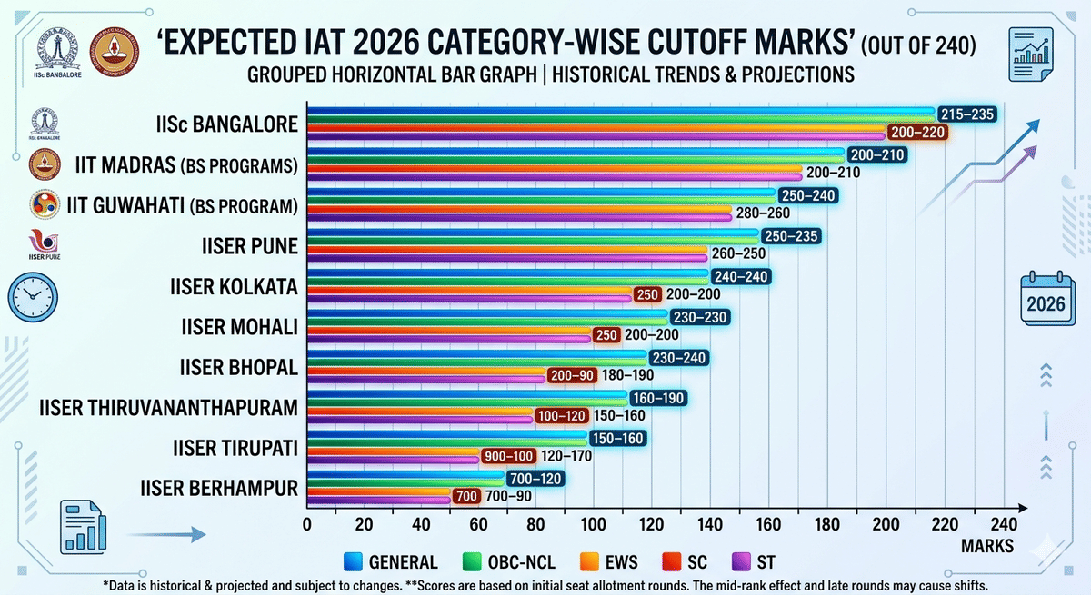 IISER IAT Cutoff marks