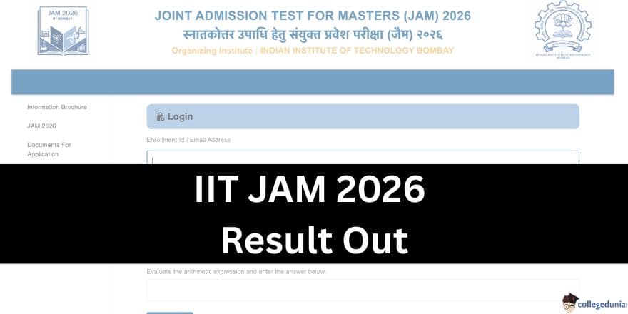 IIT JAM 2026 Result Out @joaps.iitb.ac.in