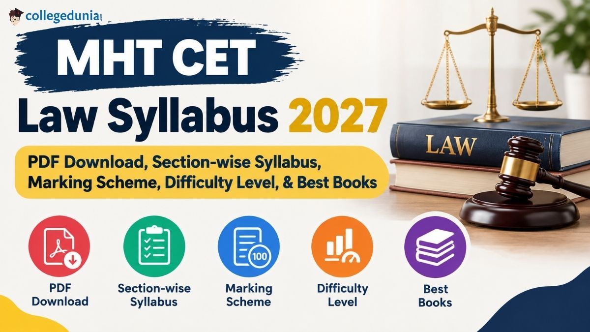 MHT CET Law Syllabus 2027: PDF Download, Section-wise Syllabus, Marking Scheme, Difficulty Level, & Best Books