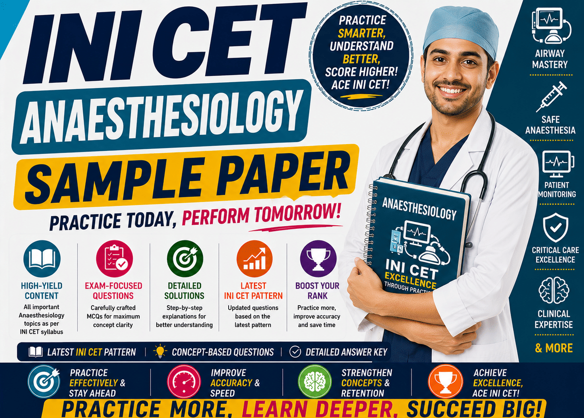 INI CET Anaesthesiology Sample Paper