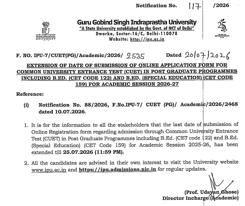 GGSIPU PG Admission 2026 