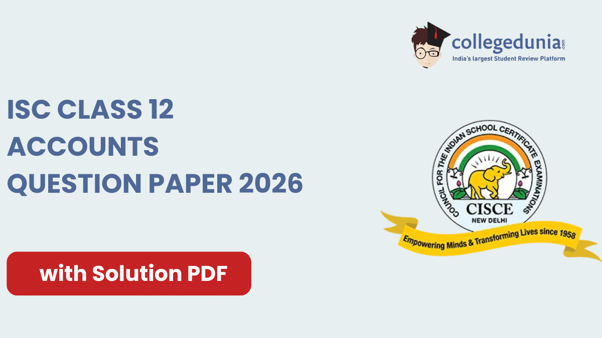 ISC Class 12 Accounts Question Paper 2026