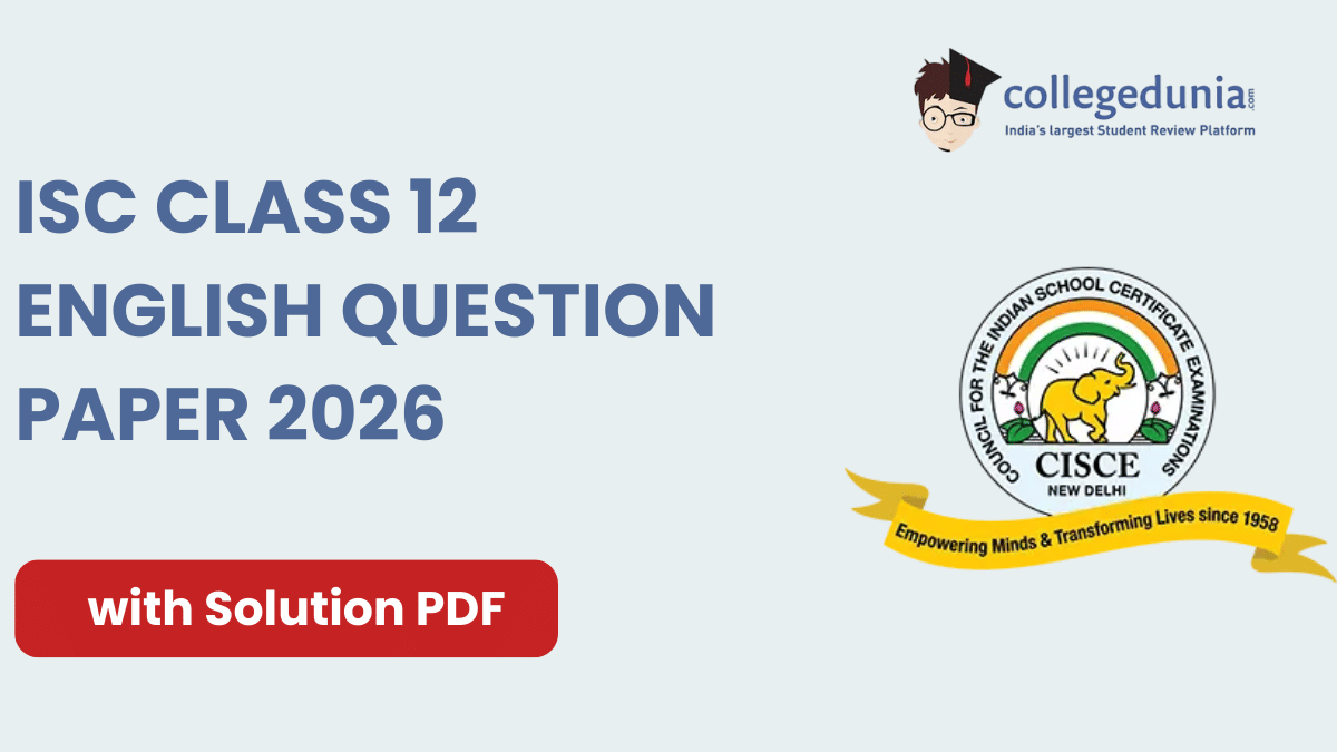 ISC Class 12 English Paper 1 Question Paper 2026