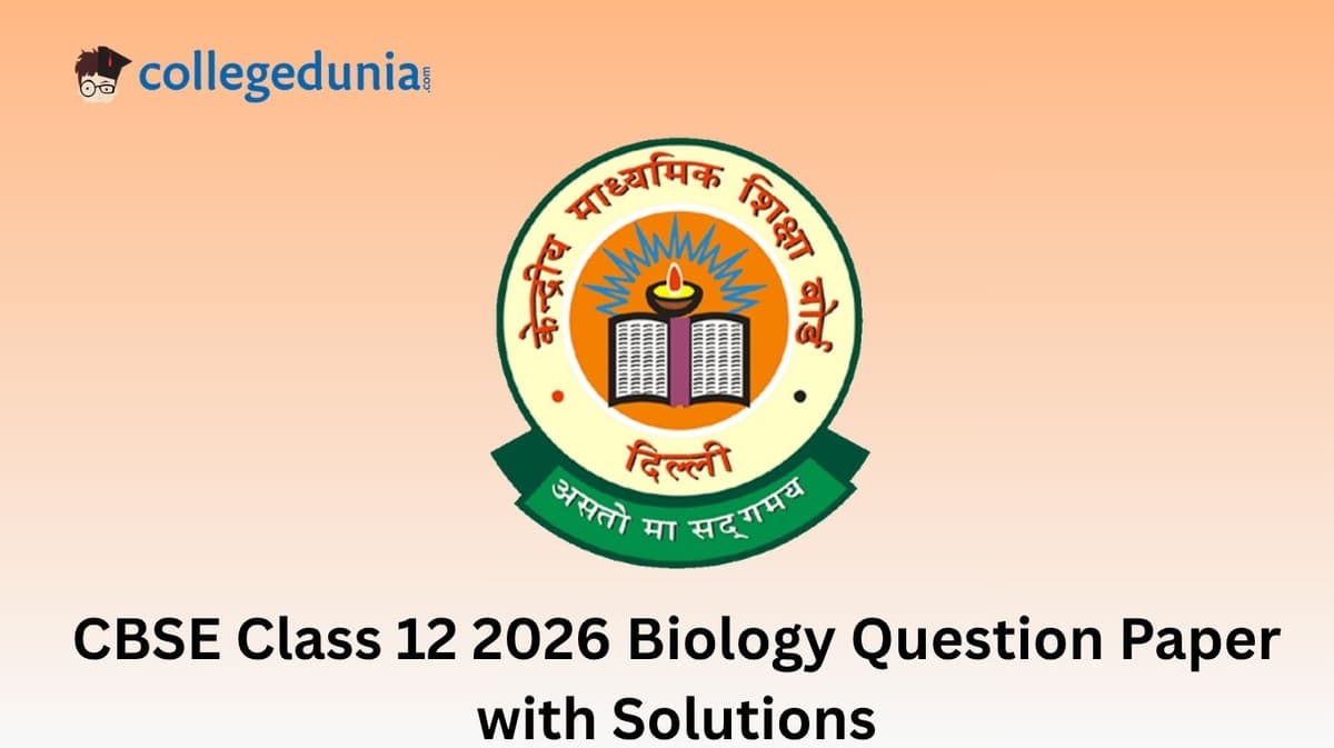 CBSE Class 12 2026 Biology​ Question Paper with Solution PDF