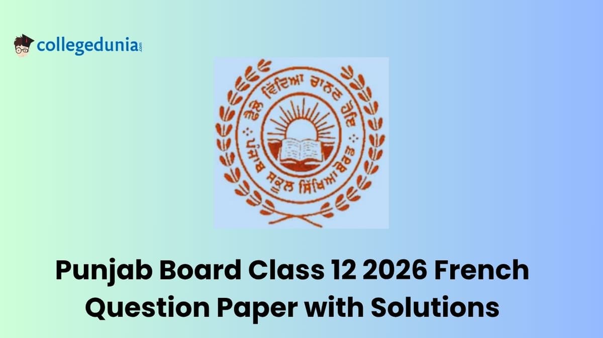 Punjab Board Class 12 2026 French Question Paper with Solution PDF