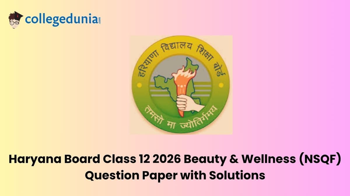 Haryana Board Class 12 2026 Beauty & Wellness (NSQF) Question Paper with Solution PDF