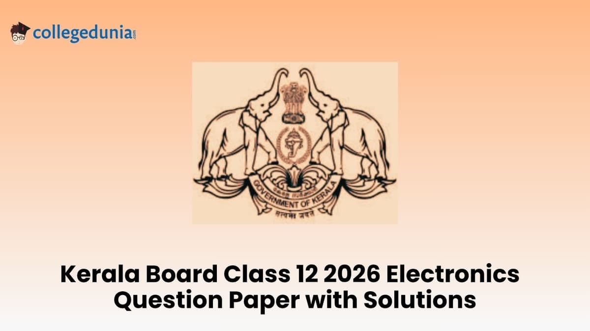 Kerala Board Class 12 2026 Electronics Question Paper with Solution PDF