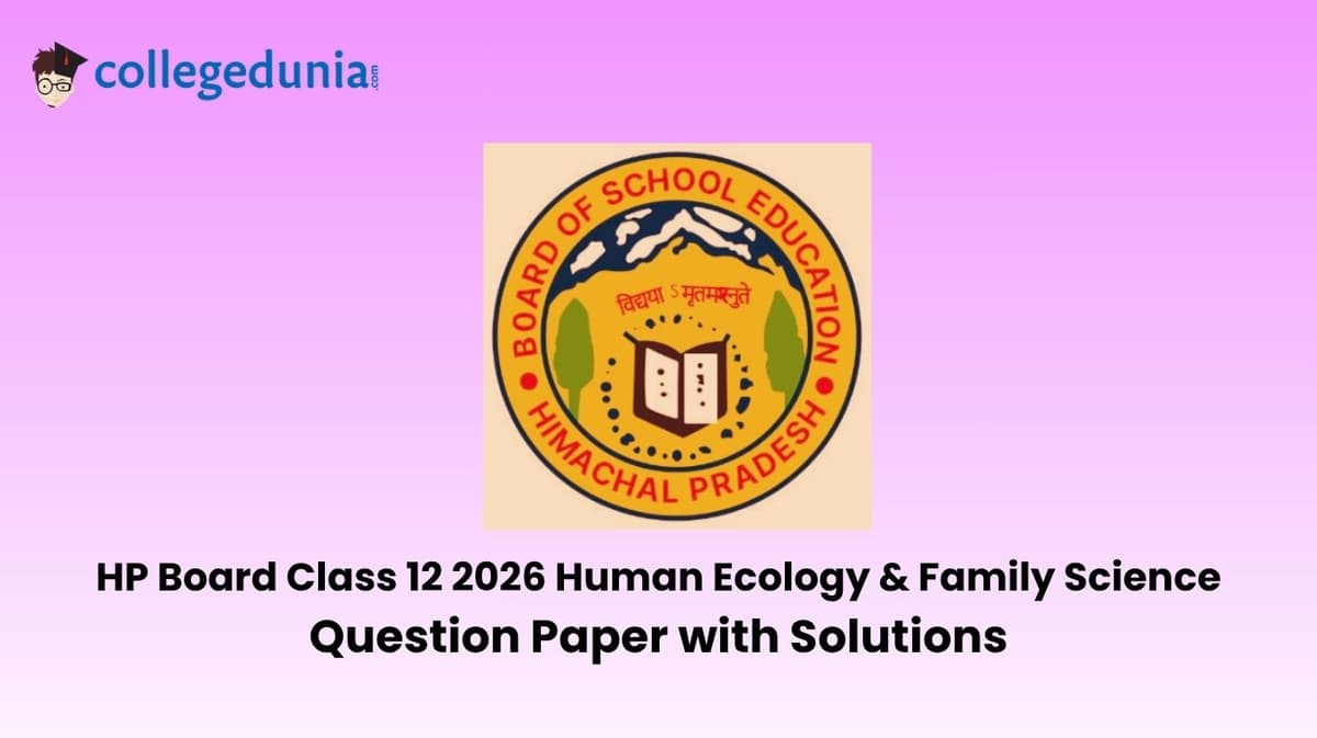 HP Board Class 12 2026 Human Ecology & Family Science Question Paper with Solution PDF