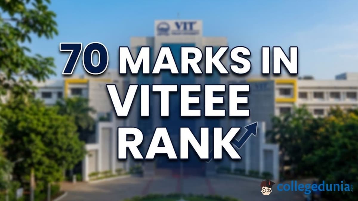 70 Marks in VITEEE Rank