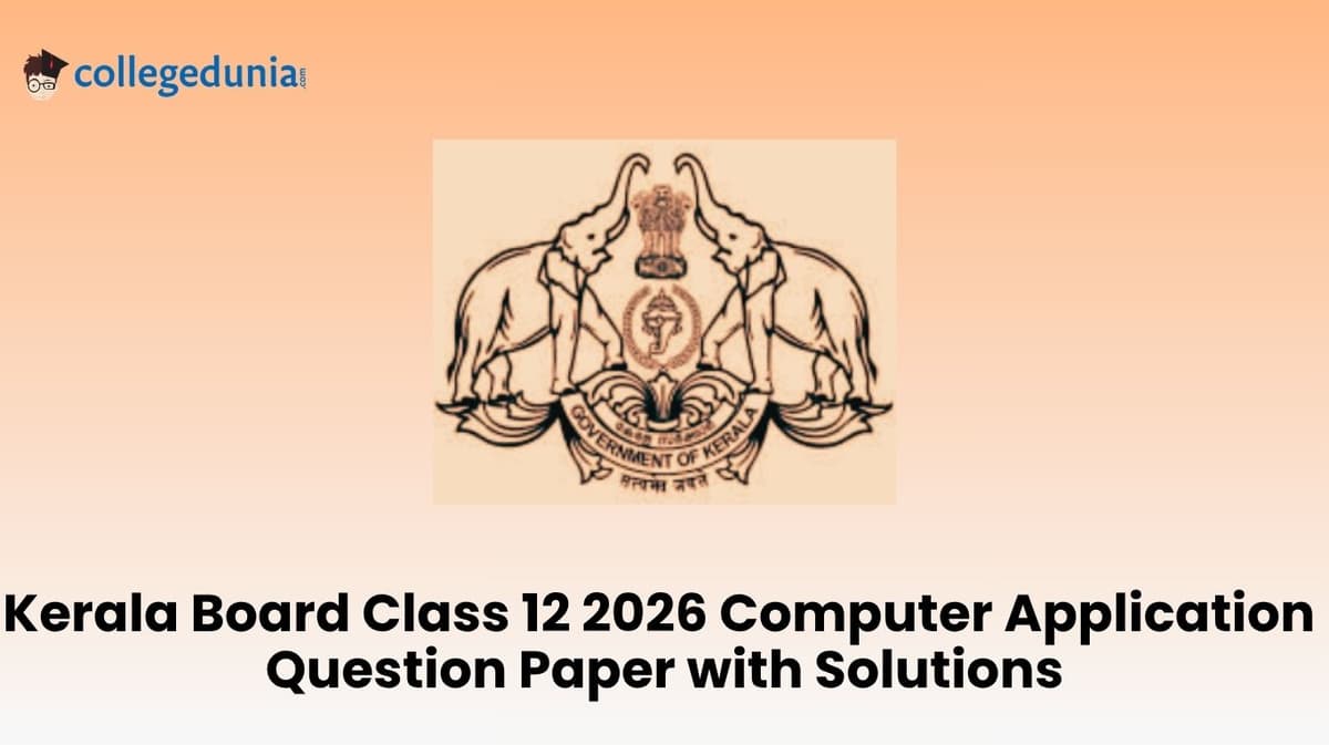 Kerala Board Class 12 2026 Computer Application Question Paper with Solution PDF