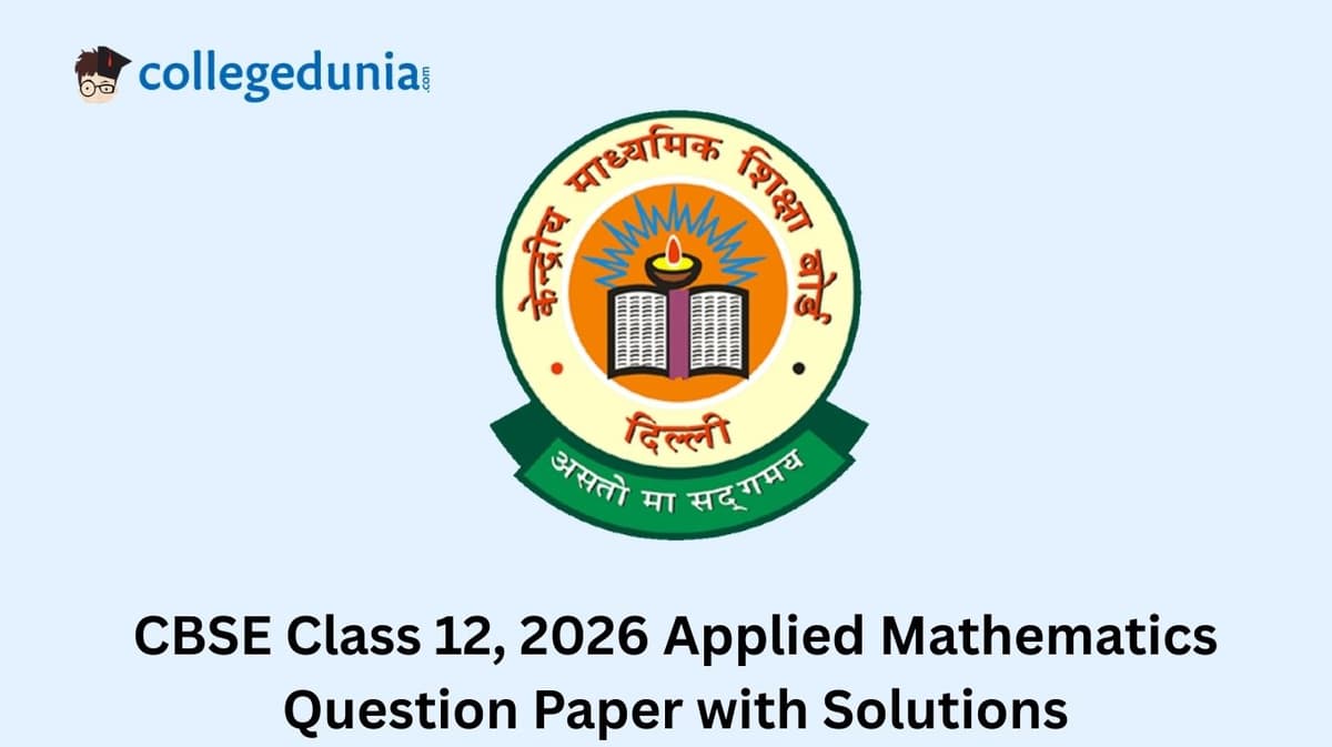 CBSE Class 12 2026 Applied Mathematics Question Paper with Solution