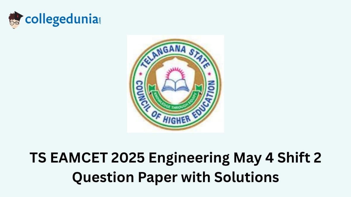 TS EAMCET 2025 Engineering May 4 Shift 2 Question Paper with Solution PDF