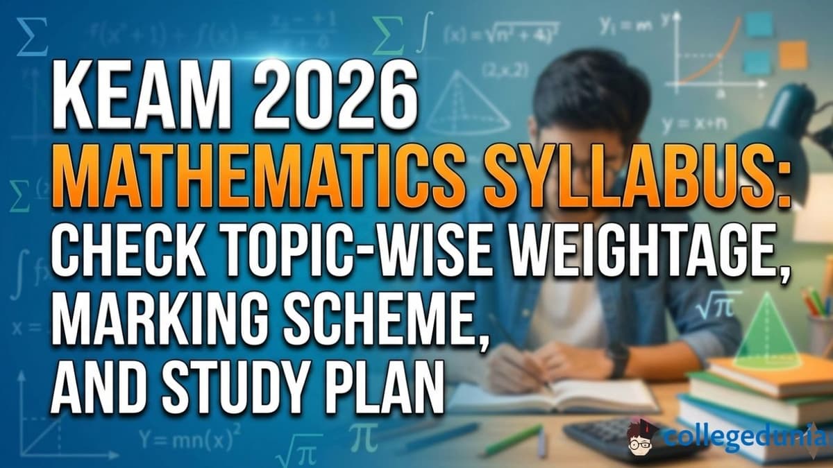 KEAM 2026 Mathematics Syllabus