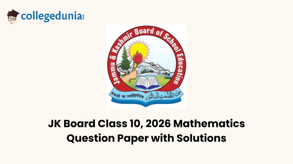 JKBOSE Class 12 2026 Mathematics Question Paper with Solution PDF