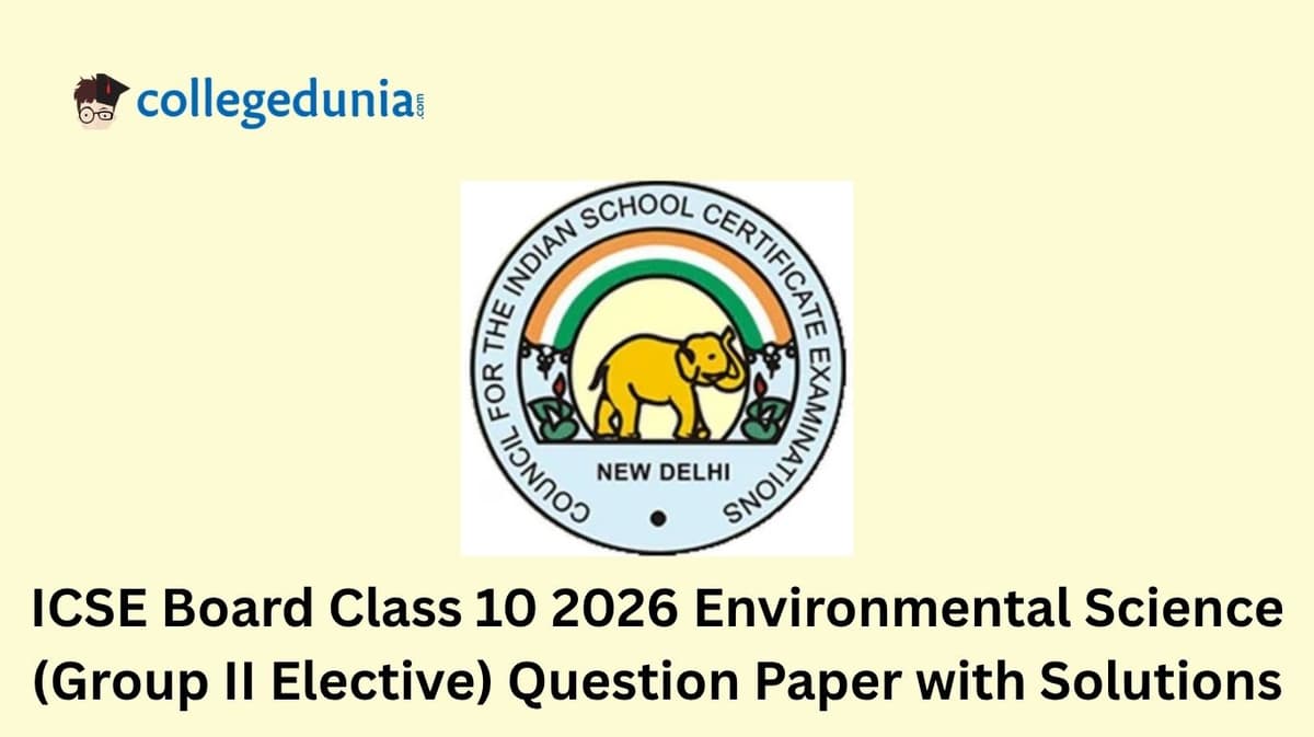 ICSE Class 10 2026 Environmental Science (Group II Elective) Question Paper with Solution PDF