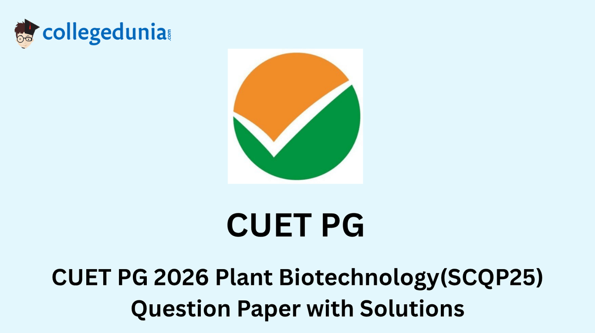 CUET PG 2026 Plant Biotechnology Question Paper