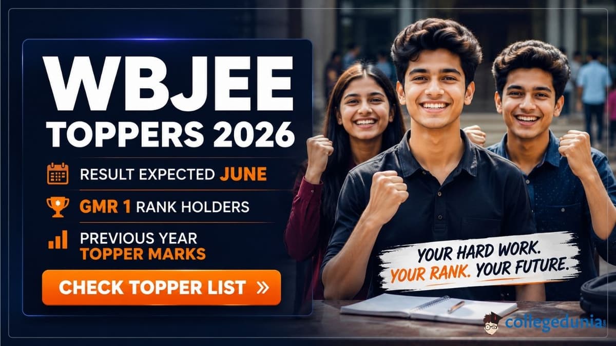 WBJEE Toppers 2026: Result Expected June, GMR 1 Rank Holders and Previous Year Topper Marks                                  
