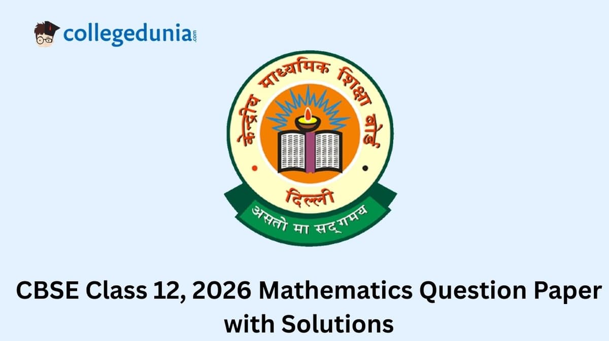 CBSE Class 12 2026 Mathematics Question Paper with Solution