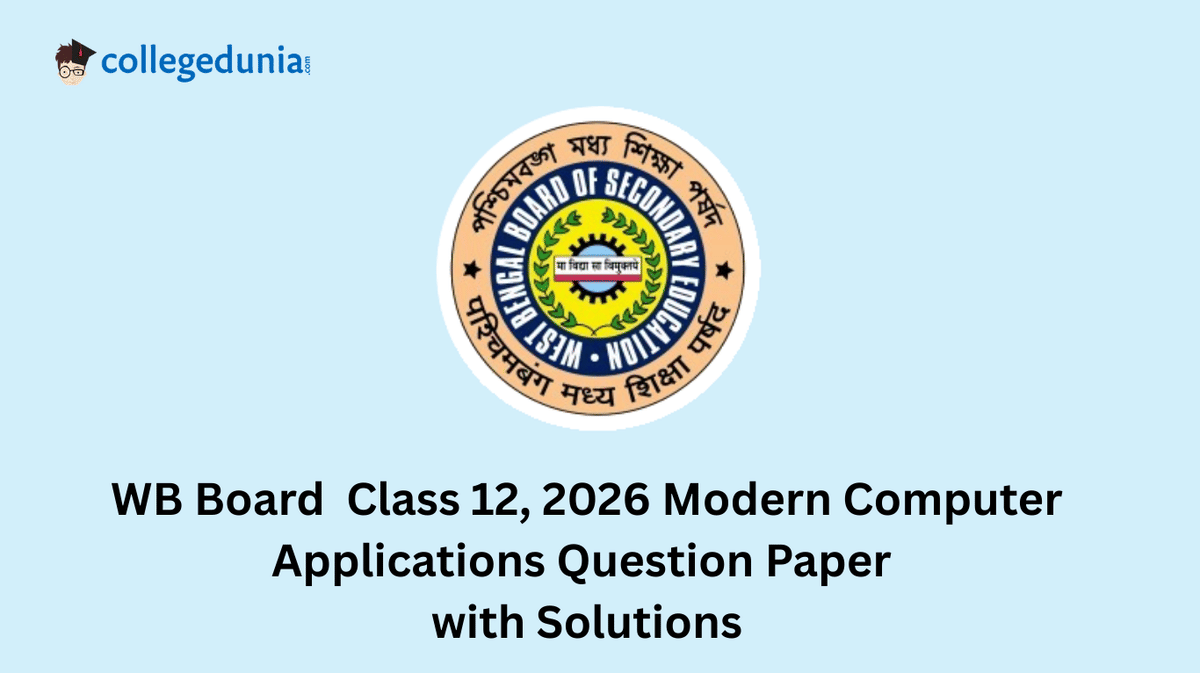 WB Board Class 12 Modern Computer Application 2026 Question Paper with ...