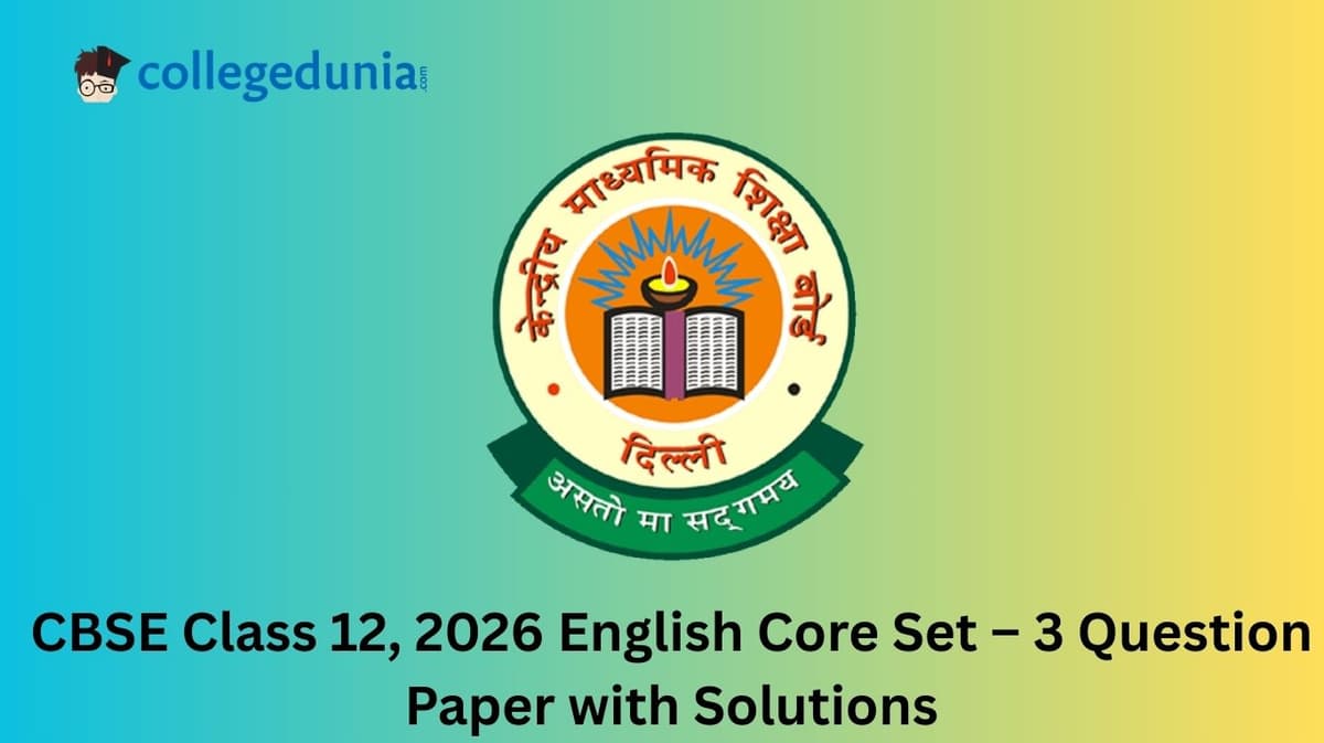 CBSE Class 12 2026 English Core Set – 3 Question Paper with Solution PDF