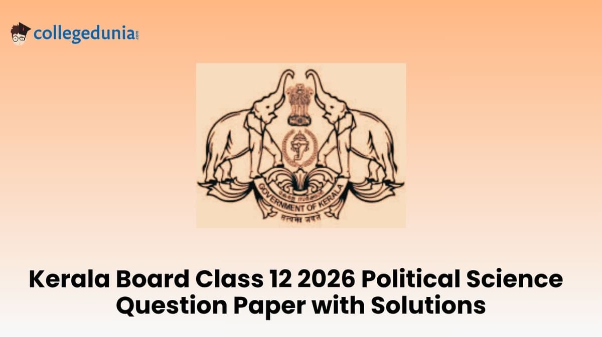 Kerala Board Class 12 2026 Political Science Question Paper with Solution PDF