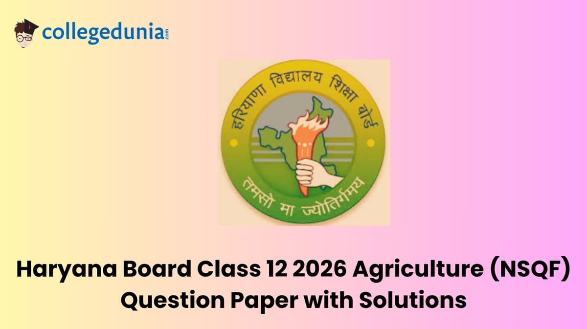 Haryana Board Class 12 2026 Agriculture (NSQF) Question Paper with Solution PDF