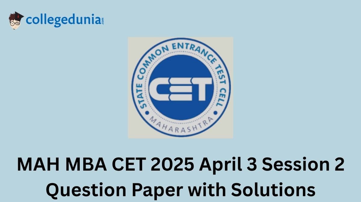 MAH MBA CET 2025 April 3 Session 2 Question Paper with Solution PDf