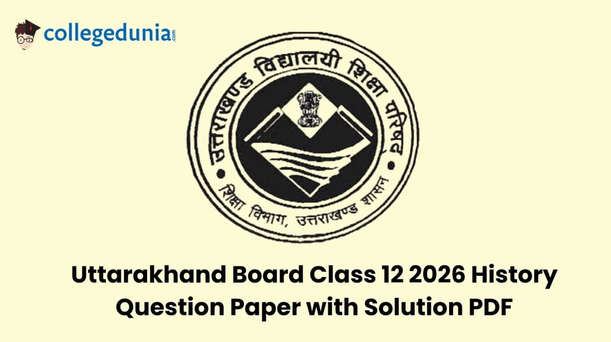 Uttarakhand Board Class 12 2026 History Question Paper with Solutions