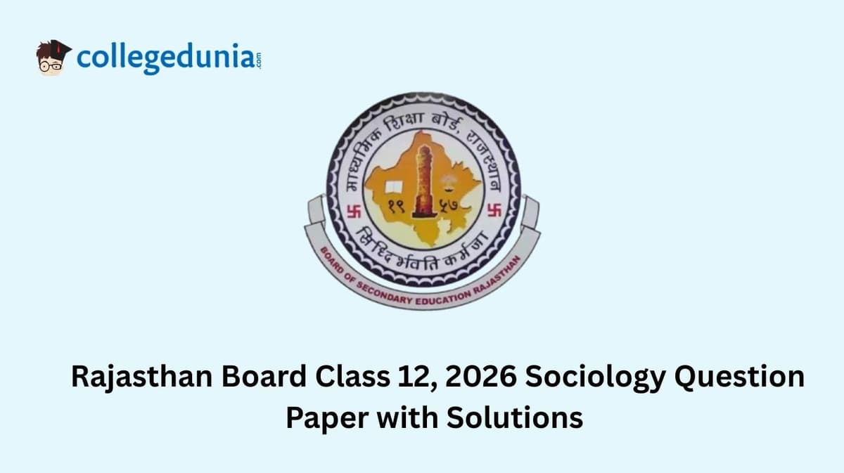 RBSE Class 12 Sociology Exam 2026 Question Paper with Solution