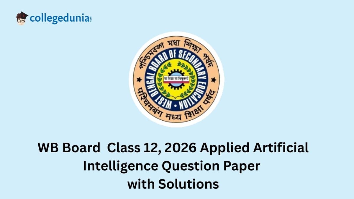 WB Board Class 12, 2026 Applied Artificial Intelligence Question Paper with Solution