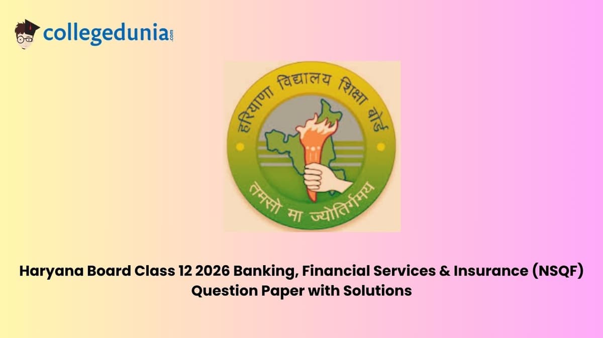 Haryana Board Class 12 2026 Banking, Financial Services & Insurance (NSQF) Question Paper with Solution PDF