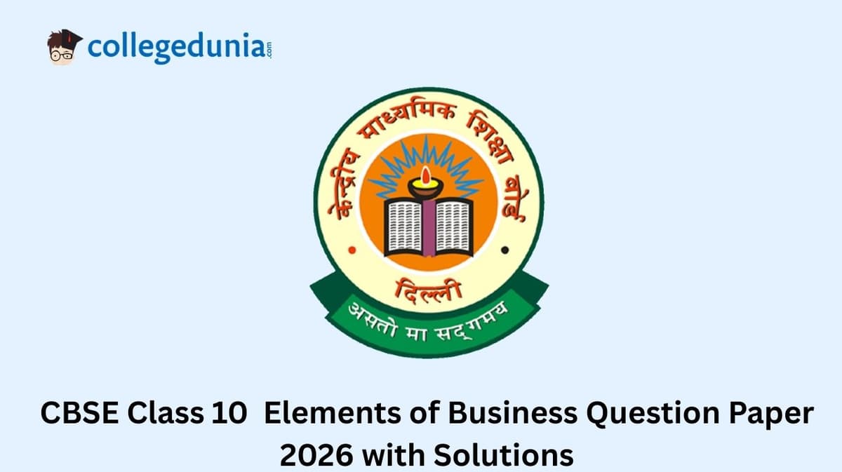 CBSE Class 10 2026 Elements of Business Question Paper with Solution