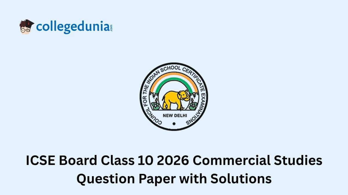 ICSE Class 10 Commercial Studies (Group II Elective) Question Paper 2026 with Solution PDF
