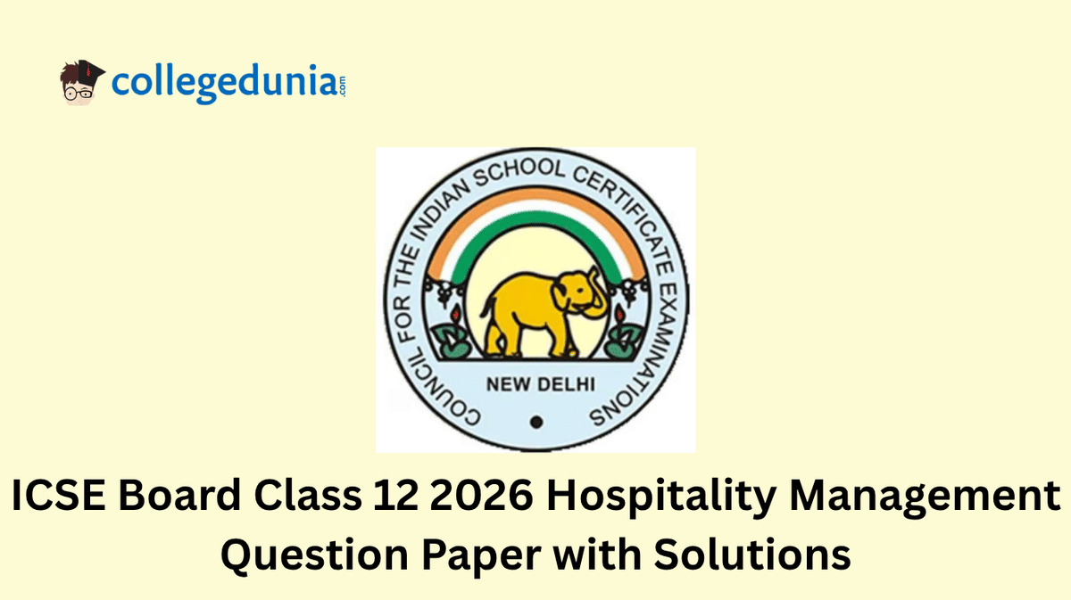 ICSE Board Class 12 2026 Hospitality Management Question Paper with Solution PDF