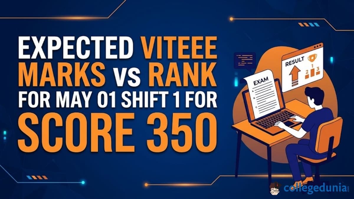 Expected VITEEE Marks vs Rank for May 01 Shift 1 for Score 350