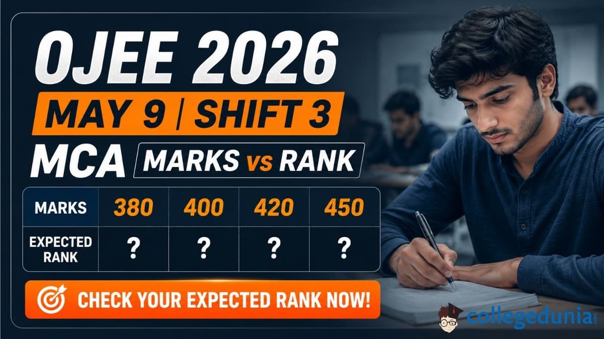 OJEE 2026 May 9 Shift 3 MCA Marks vs Rank