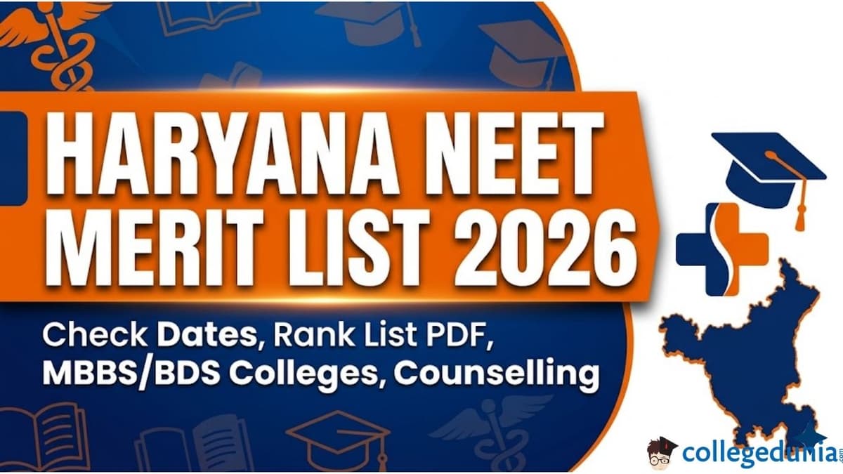 Haryana NEET Merit List 2026