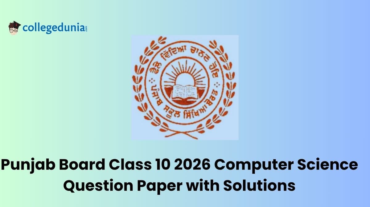 Punjab Board Class 10 2026 Computer Science Question Paper with Solution PDF