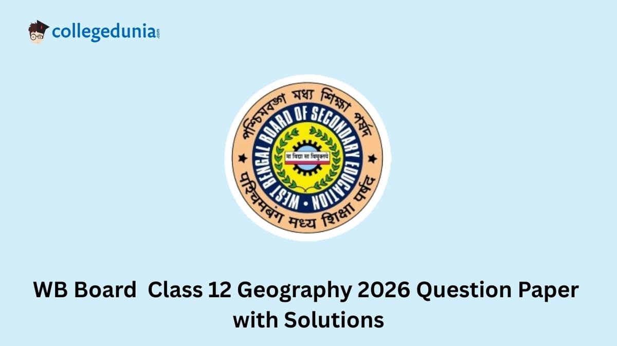 WB Board Class 12, 2026 Geography Question Paper with Solution