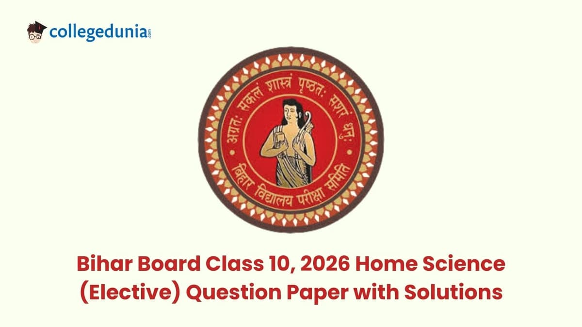 Bihar Board Class 10, 2026 Home Science Question Paper with Solution