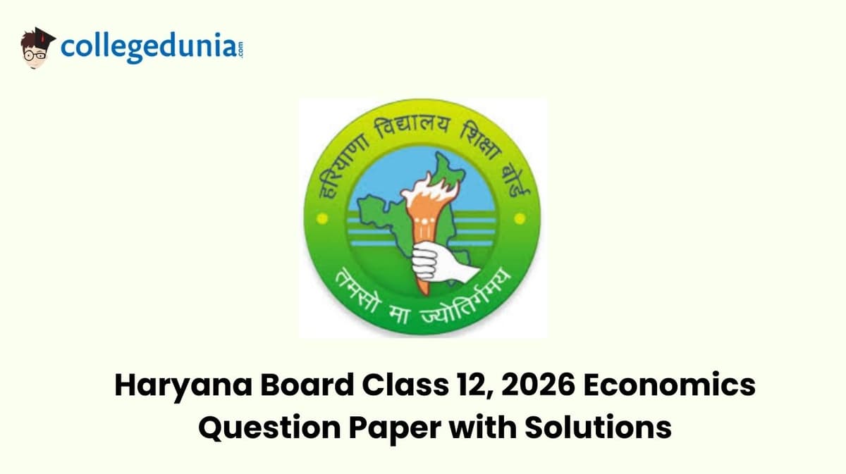 Haryana Board Class 12 2026 Economics Question Paper with Solution