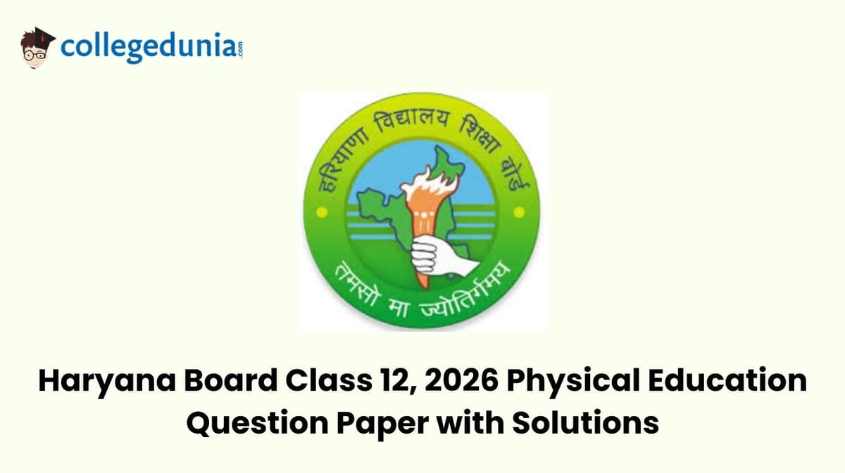 Haryana Board 2026 Class 12 Physical Education Question Paper with Solution
