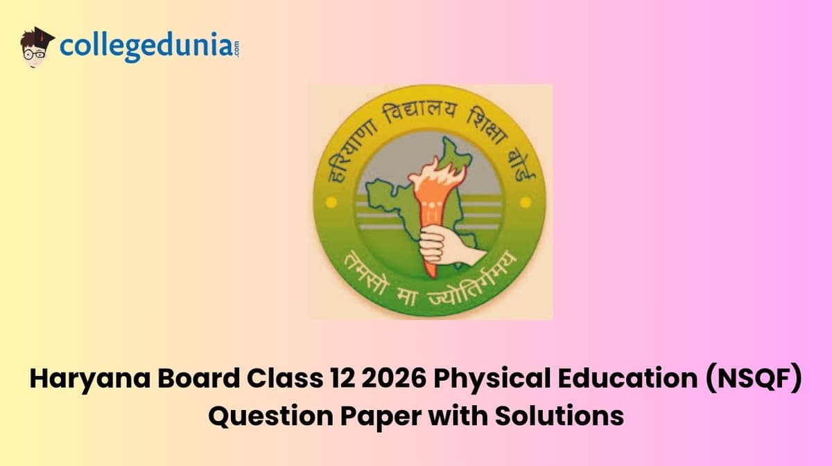 Haryana Board Class 12 2026 Physical Education (NSQF) Question Paper with Solution PDF