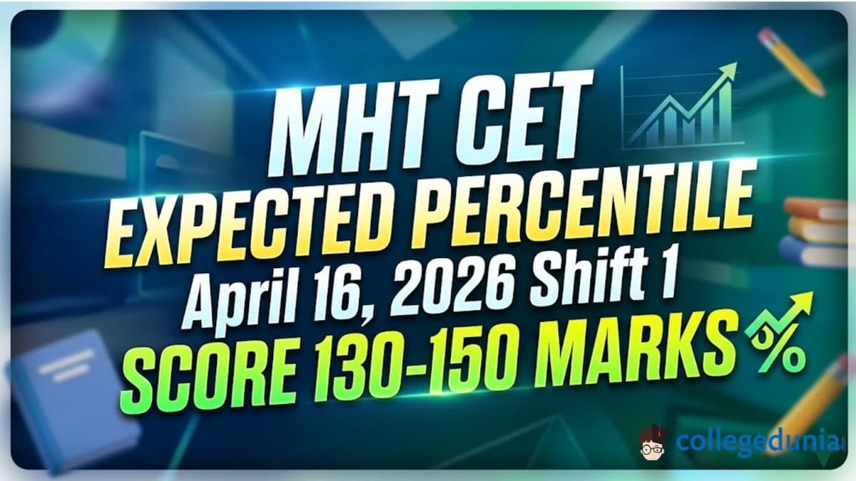 Expected Percentile for MHT CET April 16, 2026 Shift 1 — Score 130-150 Marks