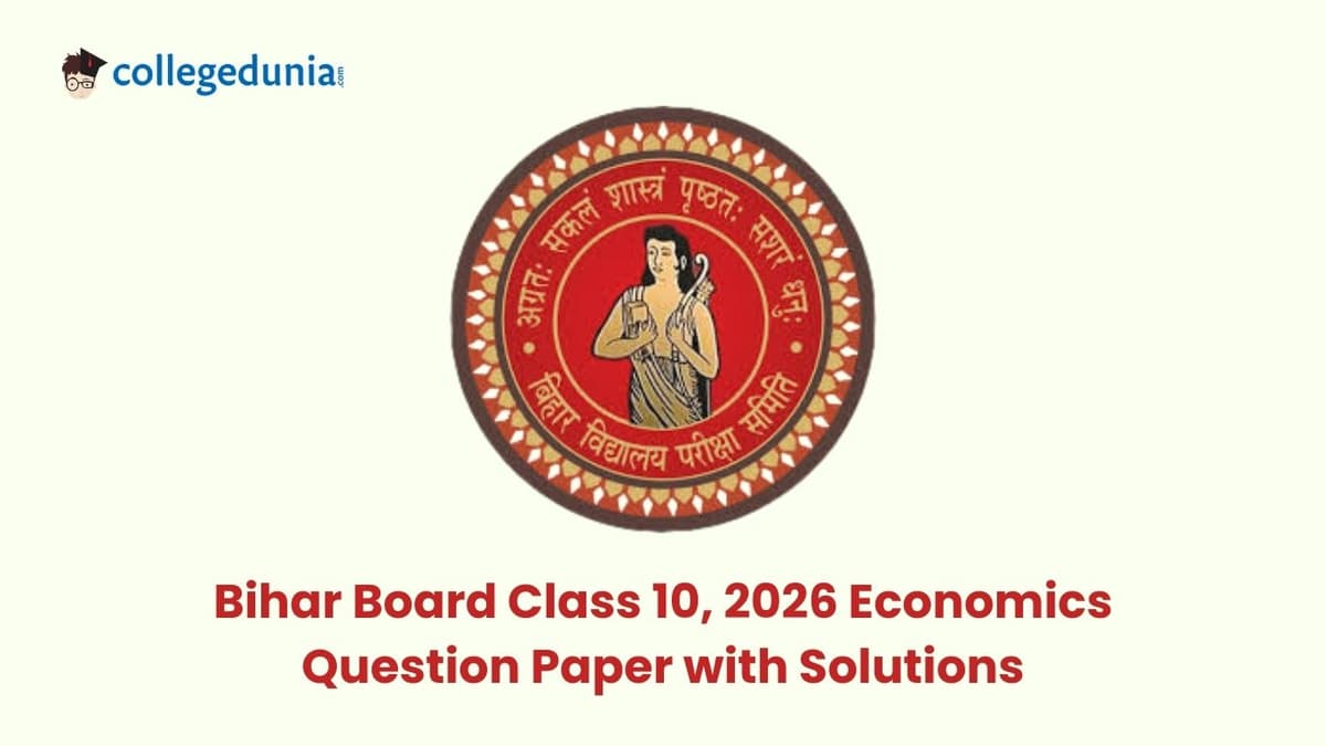 Bihar Board Class 10, 2026 Economics Question Paper with Solution