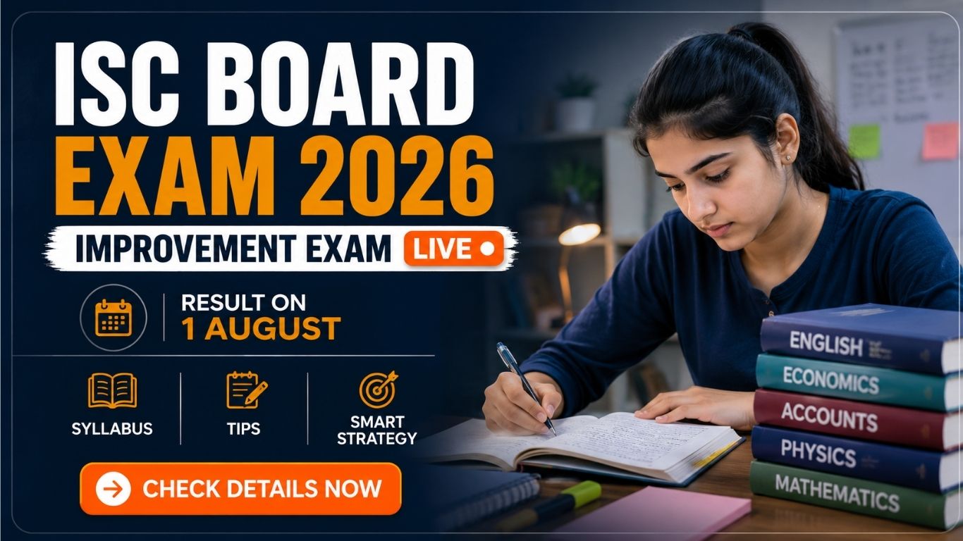 ISC Board Exam 2026: Improvement Exam Live, Result on 1 August, Syllabus and Tips