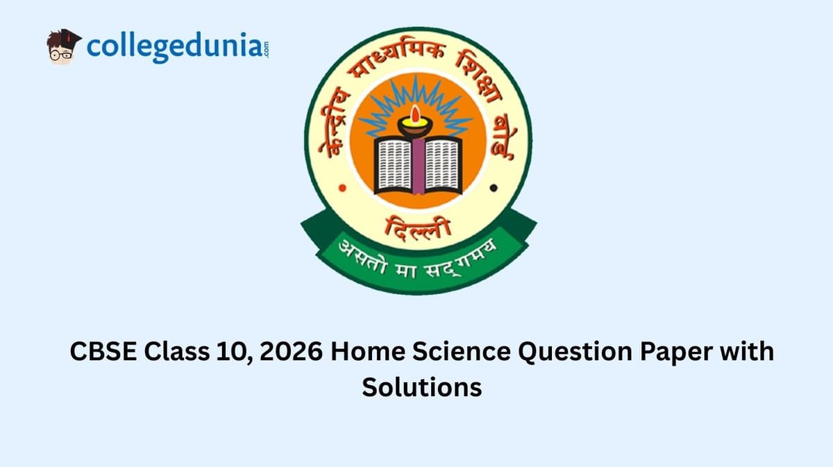 CBSE Class 10, 2026 Home Science Question Paper with Solution