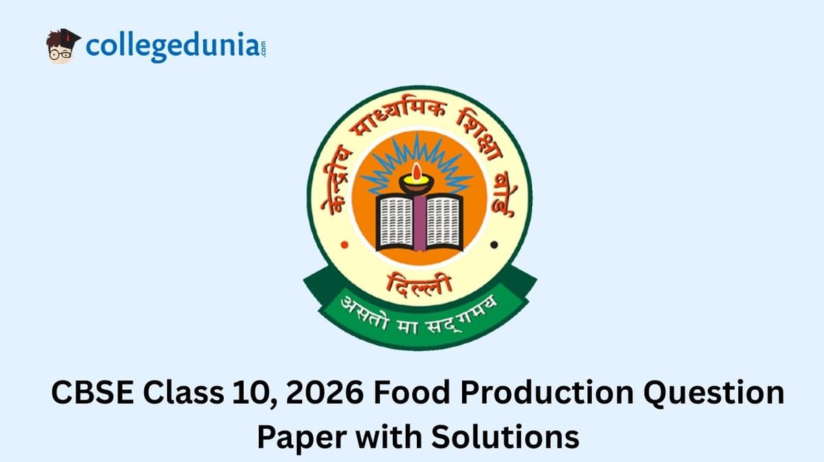 CBSE Class 10 Food Production 2026 Question Paper with Solution